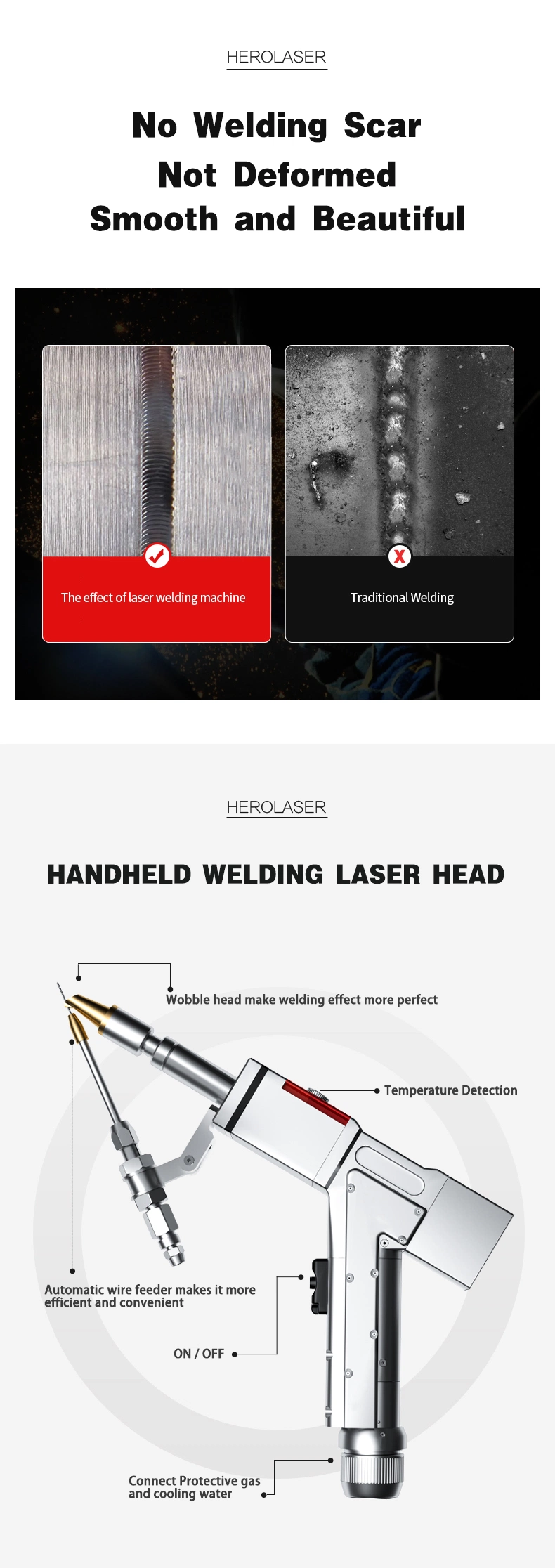 1000W 1500W 2000W 3000W Portable Handheld Small Fiber Laser Welder Machine for Metal Stainless Steel